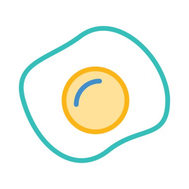 Yumurta simgesi vektör illüstrasyonu 