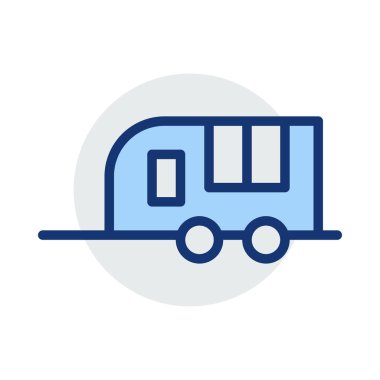 Römork web simgesi, vektör çizim 