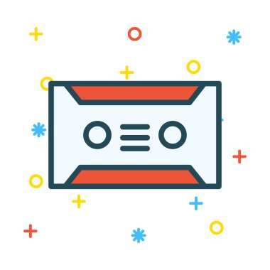 Kaset web simge vektör çizim  