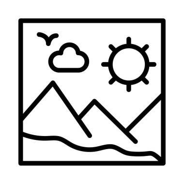 resim simgesi vektör illüstrasyonu 