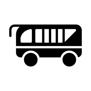 Beyaz arkaplanda izole edilmiş otobüs