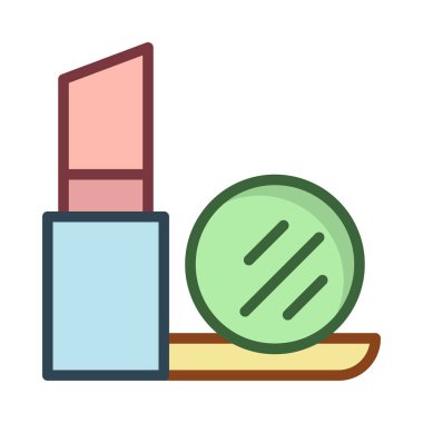 ayna ve ruj vektör çizim 