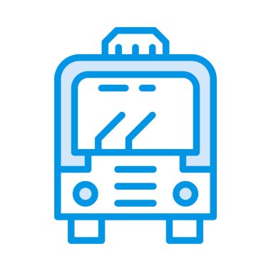 Beyaz arkaplanda izole edilmiş otobüs