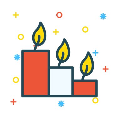 Mumlar web simgesi vektör illüstrasyonu 