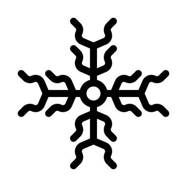 Beyaz arka plan, vektör, illüstrasyon izole kar tanesi düz simgesi