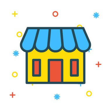 Dükkanı web simge vektör çizim 