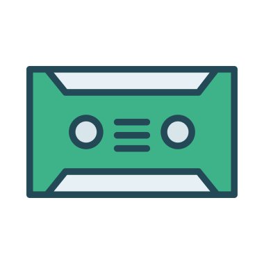 Kaset web simge vektör çizim  