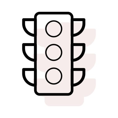 Trafik ışıkları web simgesi, vektör çizim 