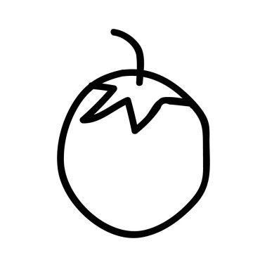 Patlıcan web simge vektör çizim  