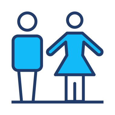 Erkek ve kadın web simge vektör çizim 