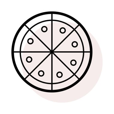Pizza web simge vektör çizim 