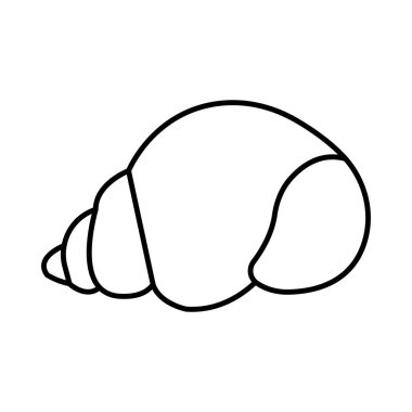 Kruvasan web simgesi, vektör çizim 