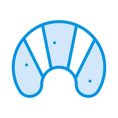 Kruvasan web simgesi, vektör çizim 