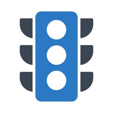 Trafik ışıkları web simgesi, vektör çizim 