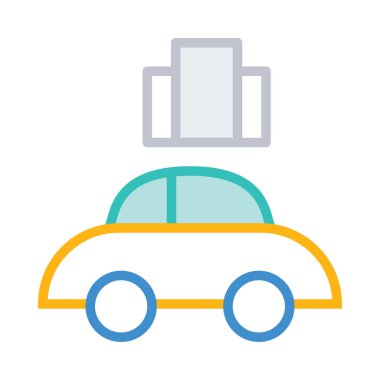 araba beyaz arka planda, vektör çizim 