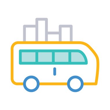 Beyaz arka plan üzerinde izole van