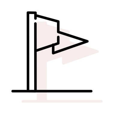 bayrak web simgesi, vektör illüstrasyonu 