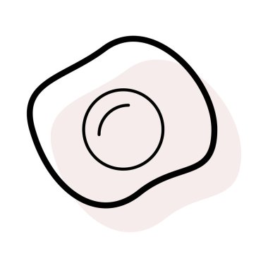 Yumurta simgesi vektör illüstrasyonu 