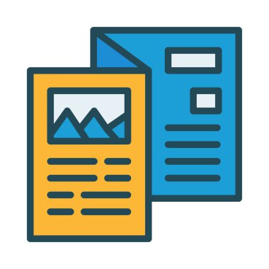 belge web simgesi, vektör illüstrasyonu 