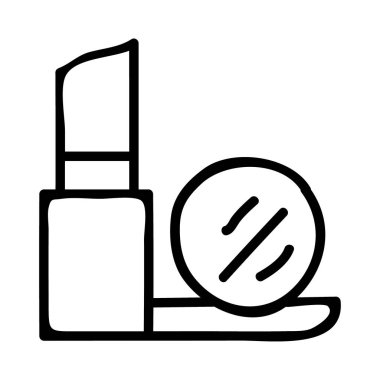 ayna ve ruj vektör çizim 