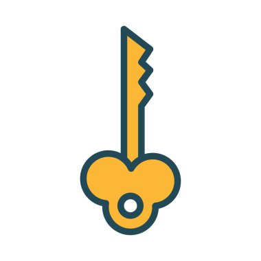 Anahtar simgesi vektör illüstrasyonu