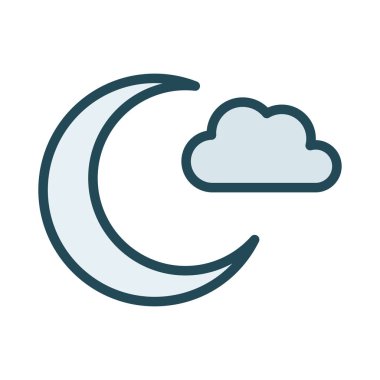 Web simgesi, vektör çizim moon 