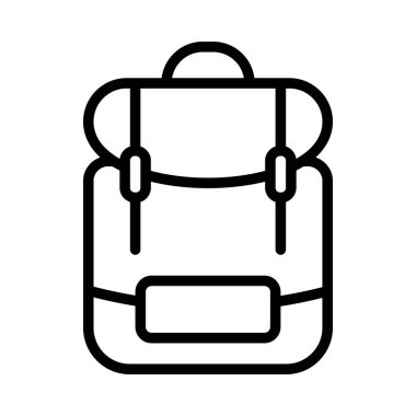 Web simgesi, vektör çizim sırt çantası 