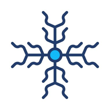 Beyaz arka plan, vektör, illüstrasyon izole kar tanesi düz simgesi