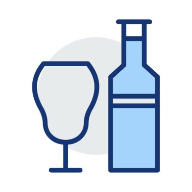 şişe ve cam vektör çizim 