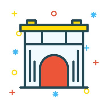 Kapı web simge vektör çizim 