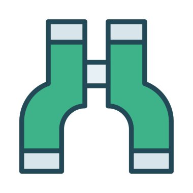 dürbün web simgesi, vektör çizim 