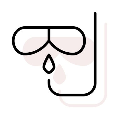 Yüzme gözlük illüstrasyon, vektör