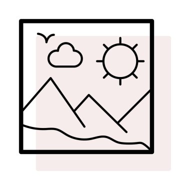 resim simgesi vektör illüstrasyonu 