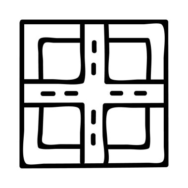 Yol web simgesi, vektör çizim 