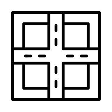 Yol web simgesi, vektör çizim 