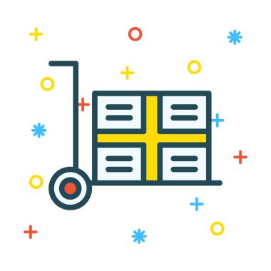 paket web simgesi vektör illüstrasyonu 