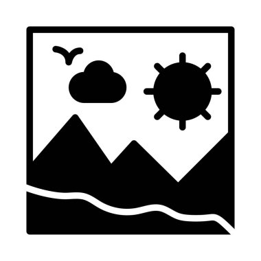 resim simgesi vektör illüstrasyonu 