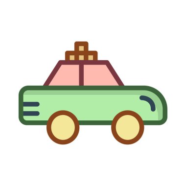 araba beyaz arka planda, vektör çizim 