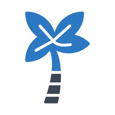 Palmiye ağacı ikonu vektör illüstrasyonu 