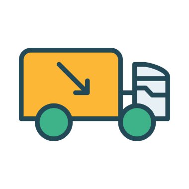  kamyon beyaz arkaplanda izole edildi