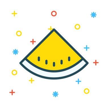 Karpuz simgesi vektör illüstrasyonu