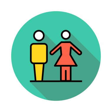 Erkek ve kadın web simge vektör çizim 