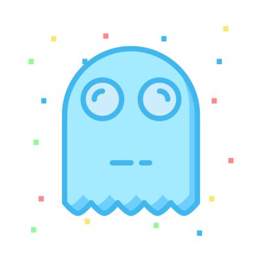 hayalet web simgesi, vektör çizim 