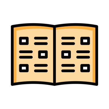 kitap düz simgesi, vektör illüstrasyonu 