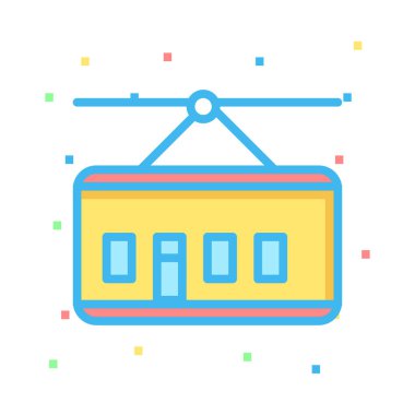 kablo yolu web simge vektör çizim 