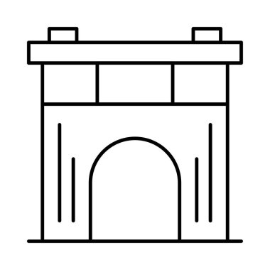 Kapı web simge vektör çizim 