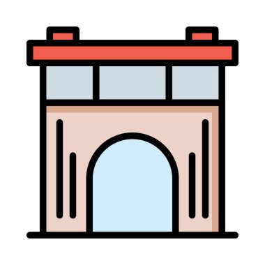 Kapı web simge vektör çizim 