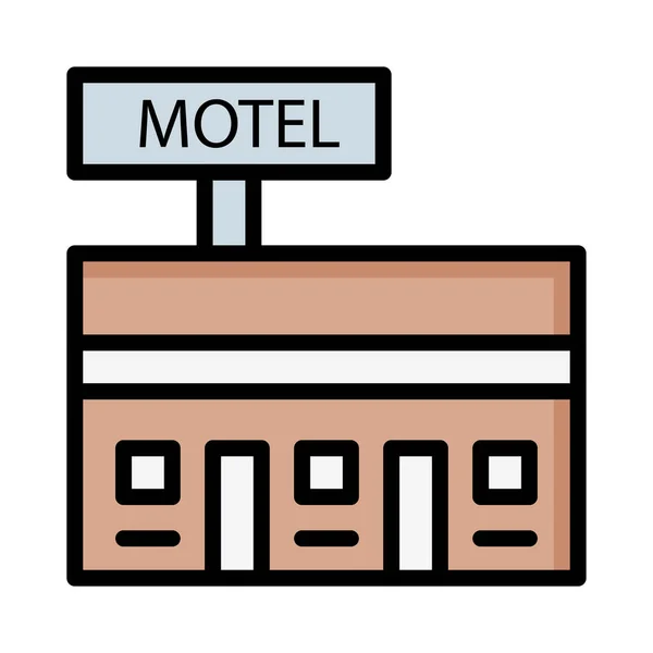 Ícone Web Hotel Ilustração Vetorial —  Vetores de Stock