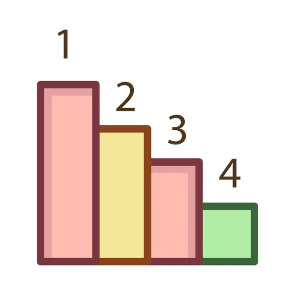 Diagramm Web Icon Vektor Illustration — Stockvektor