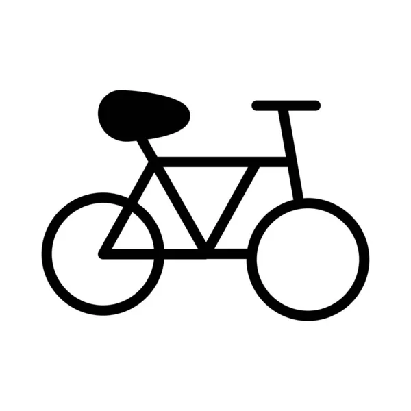 Bici Icono Plano Aislado Sobre Fondo Blanco Vector Ilustración — Archivo Imágenes Vectoriales